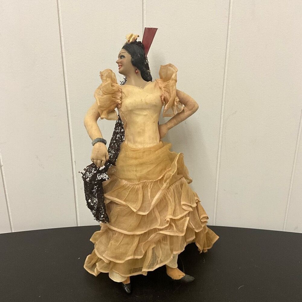 Vintage Handmade Spanish Cultural Doll Figurine With Ballet Dance Clothing